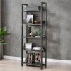Five-Tier Industrial Bookshelf