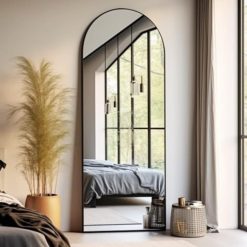 Full-Length Arched Floor Mirror