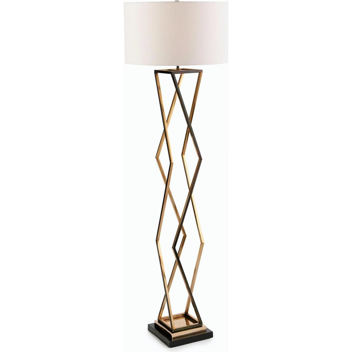Geometric Brass Floor Lamp
