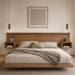 Floating Oak Headboard