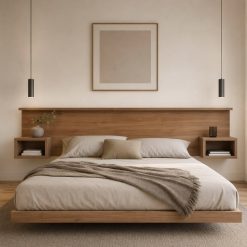 Floating Oak Headboard