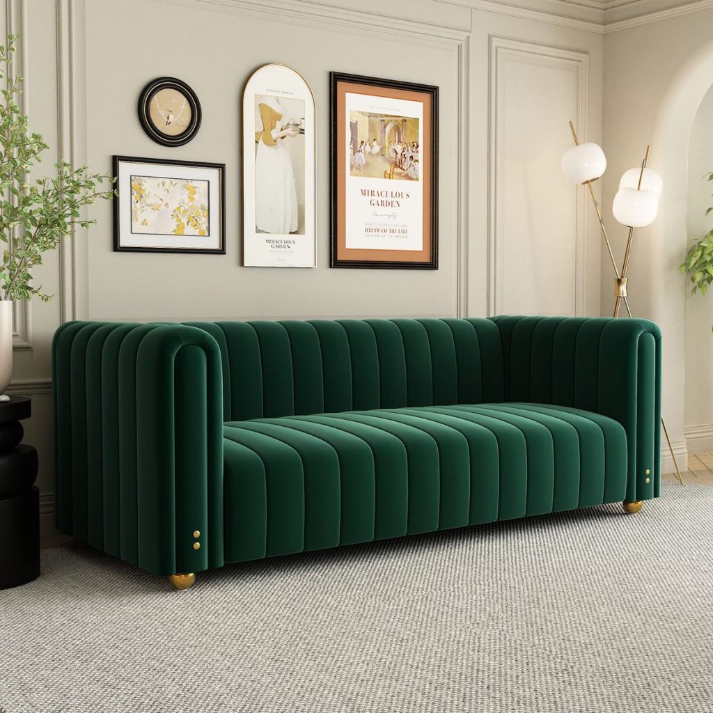 The Mid-Century Modern Velvet Sofa