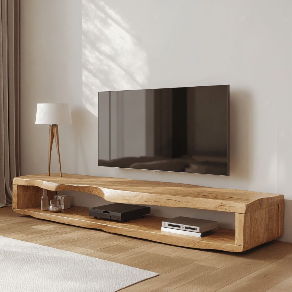 Rustic Wood Media Console