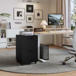 Rolling Two-Drawer File Cabinet
