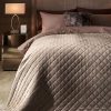 Velvet Quilted Bedspread Set