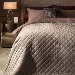 Velvet Quilted Bedspread Set