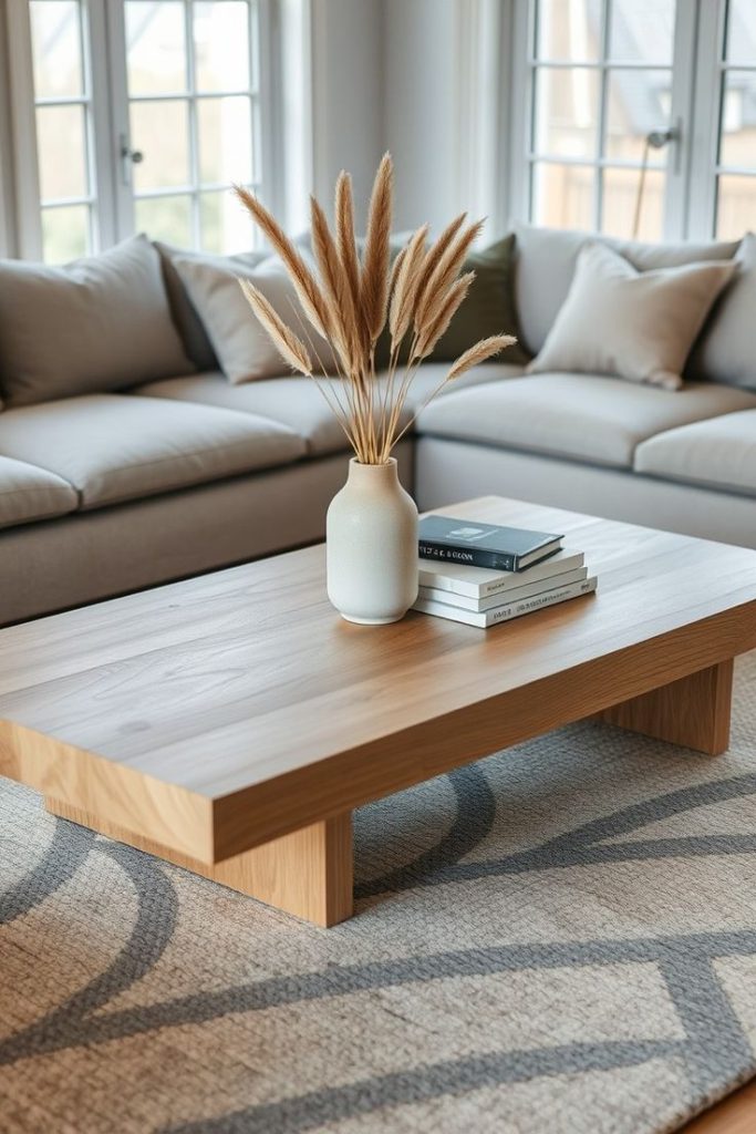 Minimalist Oak Coffee Table