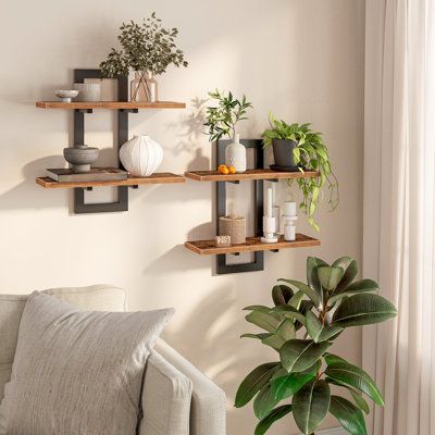 Industrial Floating Wall Shelves