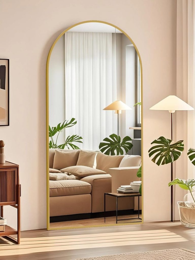 Full-Length Arched Floor Mirror