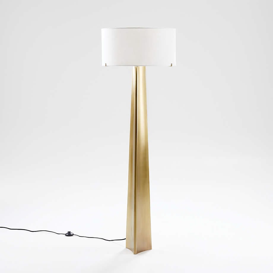 Geometric Brass Floor Lamp